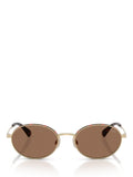 Ralph Lauren oval sunglasses pale gold brown 53mm - British product
