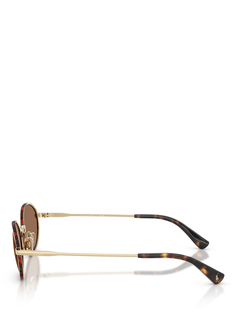 Ralph Lauren oval sunglasses pale gold brown 53mm - British product