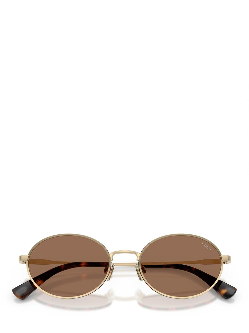 Ralph Lauren oval sunglasses pale gold brown 53mm - British product