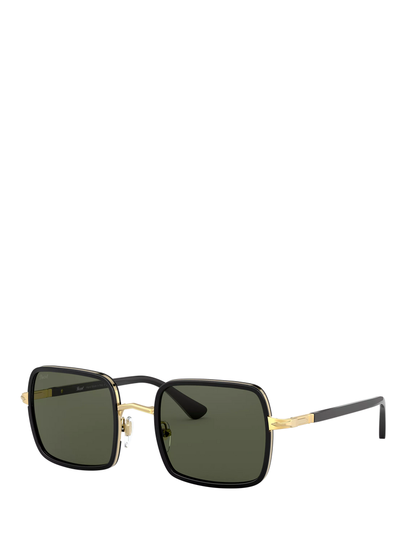 Persol PO2475S square sunglasses black frame green lenses - British product