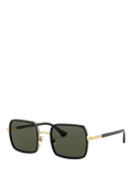 Persol PO2475S square sunglasses black frame green lenses - British product