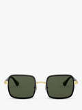 Persol PO2475S square sunglasses black frame green lenses - British product