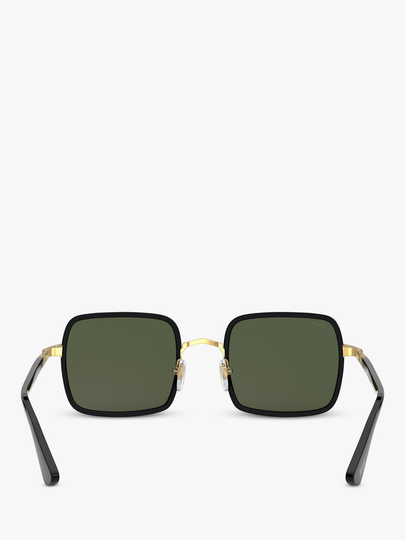 Persol PO2475S square sunglasses black frame green lenses - British product