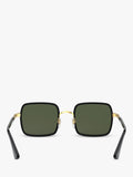 Persol PO2475S square sunglasses black frame green lenses - British product