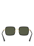 Persol PO2475S square sunglasses black frame green lenses - British product