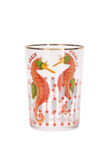 John Lewis Yvonne Ellen Seahorse Highball Glass Clear/Red 500ml- Buy online at McGrocer