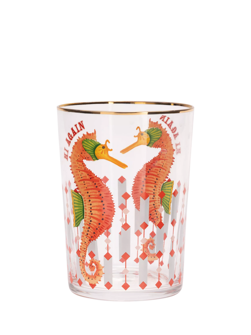 Yvonne Ellen seahorse highball glass 500ml - British product