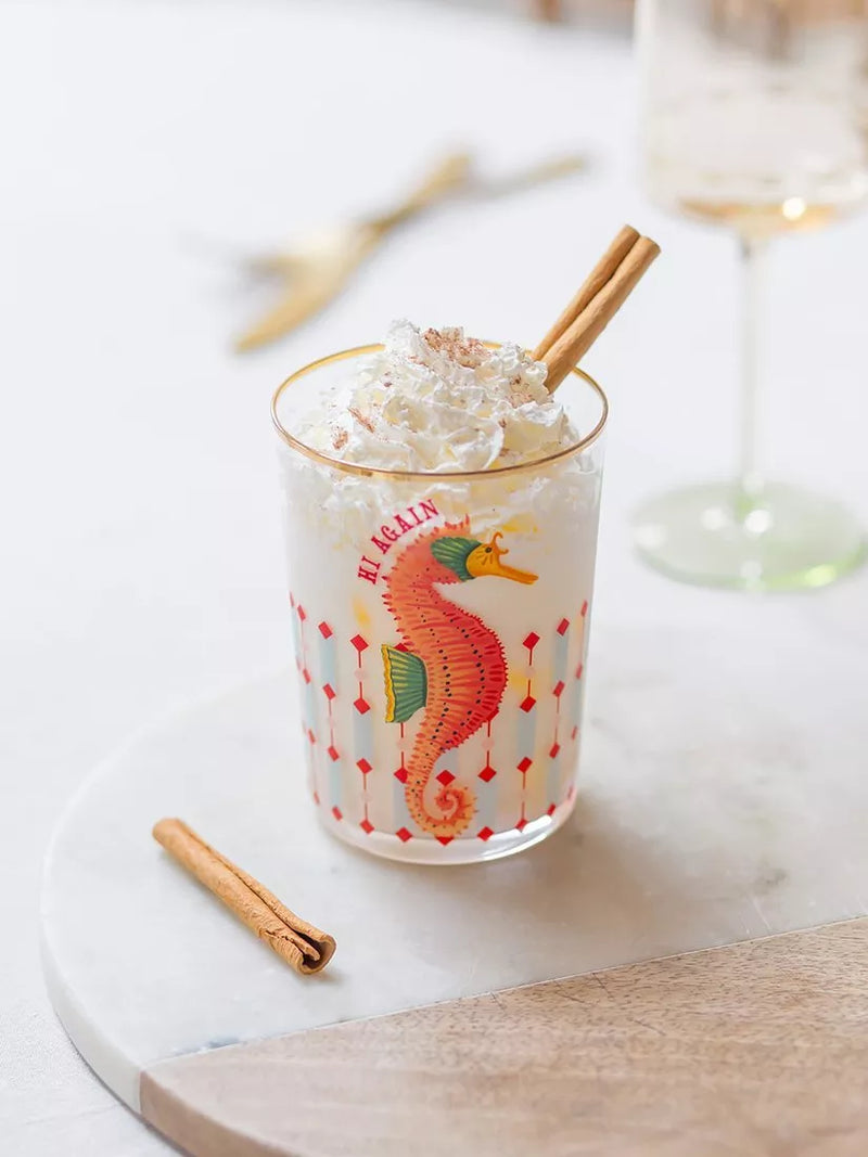Yvonne Ellen seahorse highball glass 500ml - British product