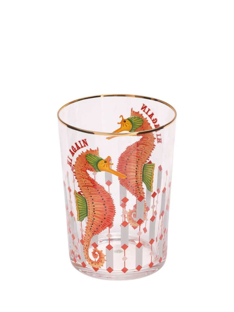 Yvonne Ellen seahorse highball glass 500ml - British product