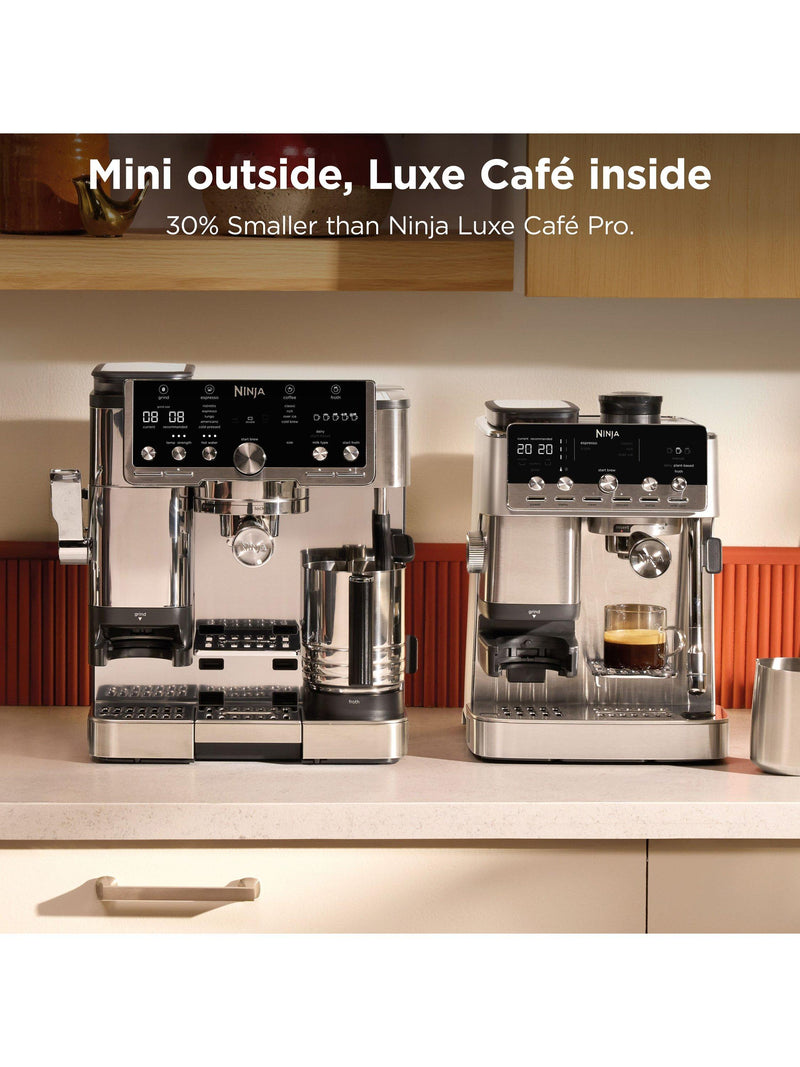 Ninja Luxe Café Mini Plus stainless steel bean to cup coffee machine, UK version