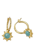 Daisy London gold-plated amazonite drop earrings (British brand)