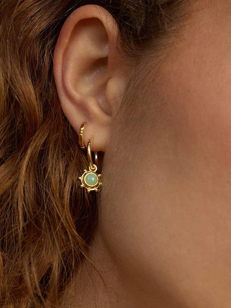 Daisy London gold-plated amazonite drop earrings (British brand)