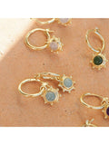 Daisy London gold-plated amazonite drop earrings (British brand)