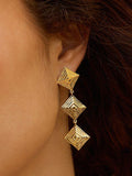 Daisy London gold drop earrings, imported from the UK