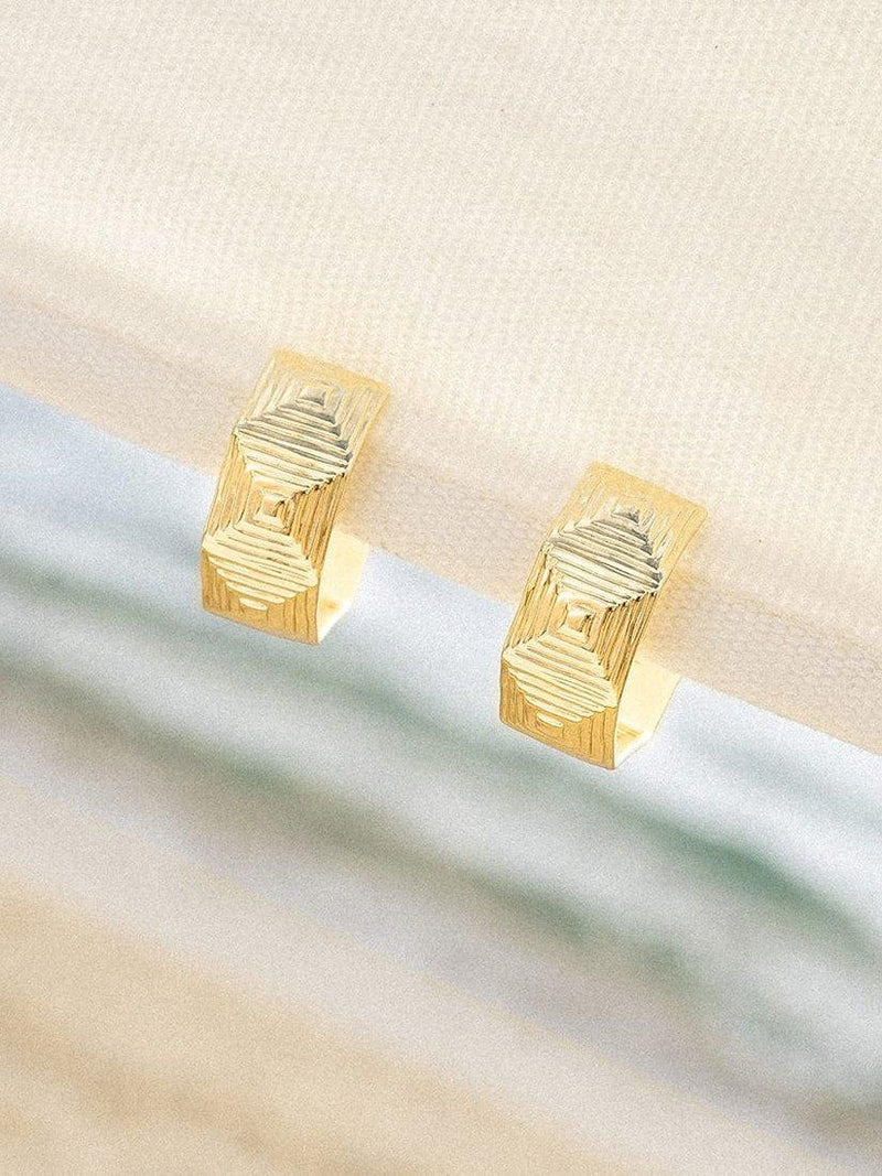 Daisy London gold plated hoop earrings, UK version
