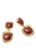 Daisy London Away That Day gold jasper stud earrings, imported from the UK