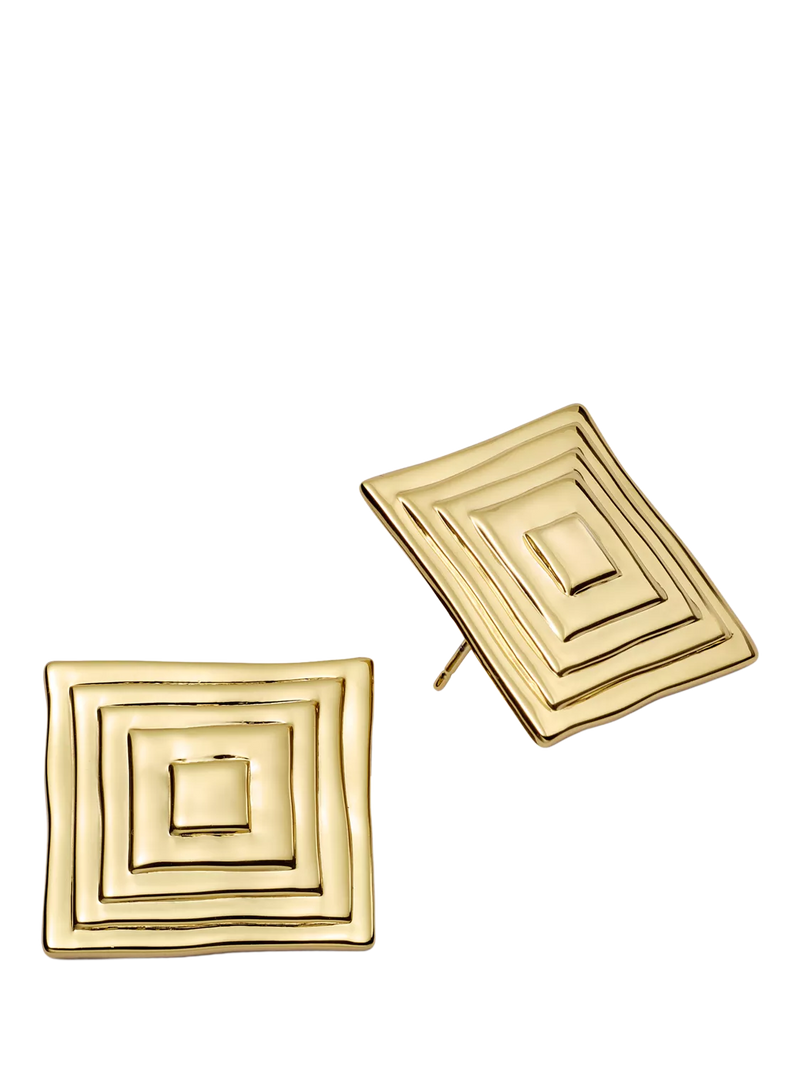 Daisy London gold stud earrings 20mm (British brand)