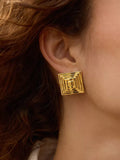 Daisy London gold stud earrings 20mm (British brand)