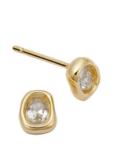 John Lewis Daisy London Estee Sapphire Stud Earrings, Gold- Buy online at McGrocer