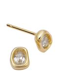 Daisy London Estee Sapphire Stud Earrings Gold 5mm UK version
