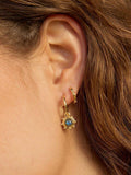 Daisy London labradorite drop earrings gold plated, UK version