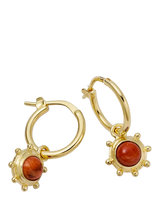 John Lewis Daisy London Coral Drop Earrings Gold- Buy online at McGrocer