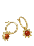 Daisy London coral drop earrings gold, UK version