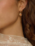 Daisy London coral drop earrings gold, UK version