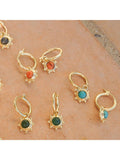 Daisy London coral drop earrings gold, UK version
