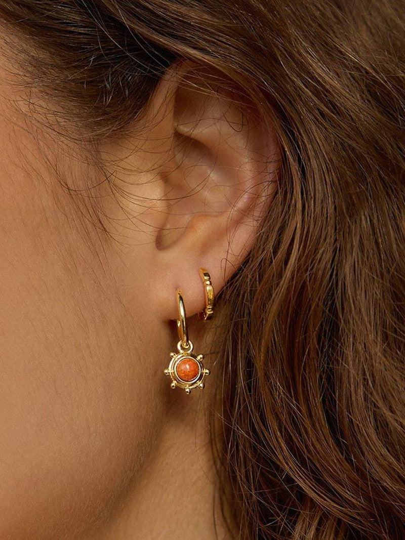 Daisy London coral drop earrings gold, UK version