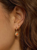 Daisy London coral drop earrings gold, UK version