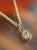 Daisy London Estee pendant necklace gold lab-grown sapphire - British product