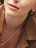 Daisy London Estee pendant necklace gold lab-grown sapphire - British product