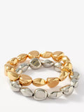 Mint Velvet beaded bracelet set gold silver, imported from the UK