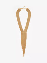John Lewis Mint Velvet Fringe Drop Necklace in Gold- Buy online at McGrocer