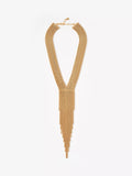 Mint Velvet gold fringe drop necklace 44cm, imported from the UK