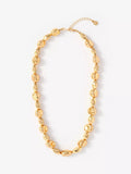 Mint Velvet gold chunky beaded necklace 46cm, imported from the UK