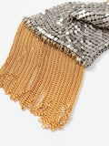 Mint Velvet fringe necklace in gold and silver - British product