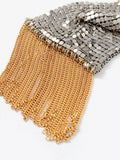 Mint Velvet fringe necklace in gold and silver - British product