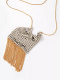 Mint Velvet fringe necklace in gold and silver - British product