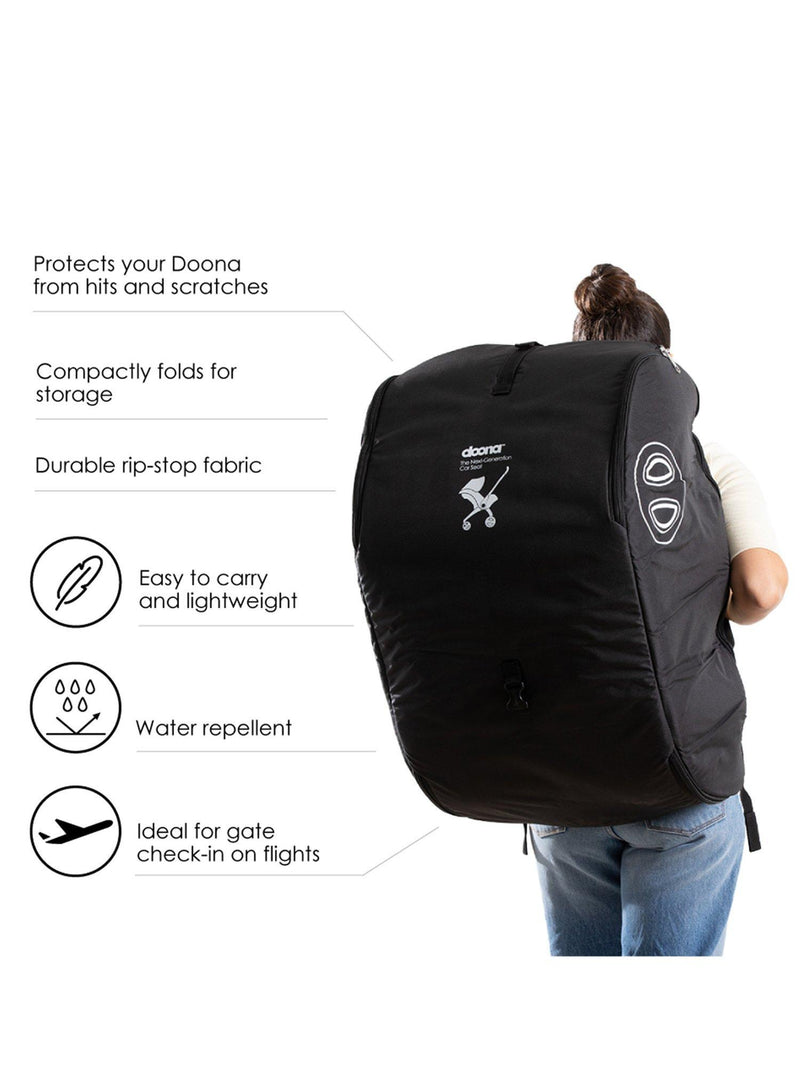 Doona padded travel bag black, imported from the UK