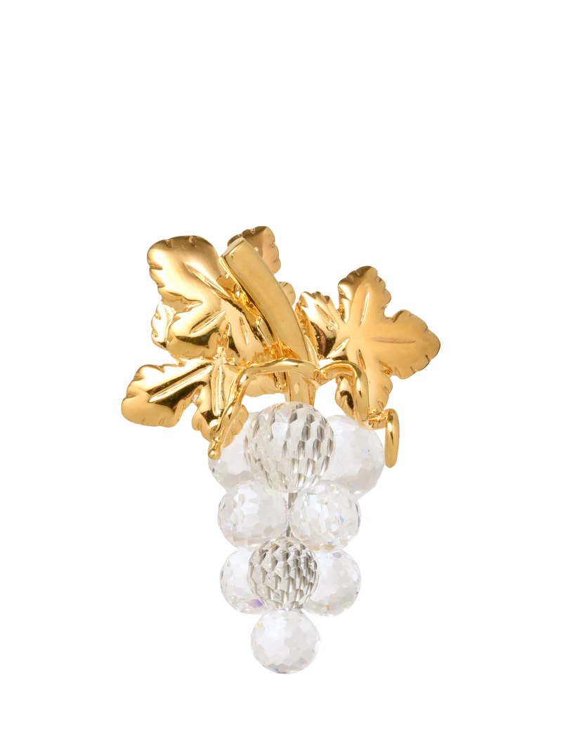 Eclectica Swarovski vintage grapes brooch gold (British brand)