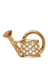 John Lewis Eclectica Pre-loved Crystal Watering Can Brooch, Gold, Circa 1980s- Buy online at McGrocer