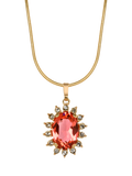 Eclectica pendant necklace with peach glass stone 45cm (British brand)