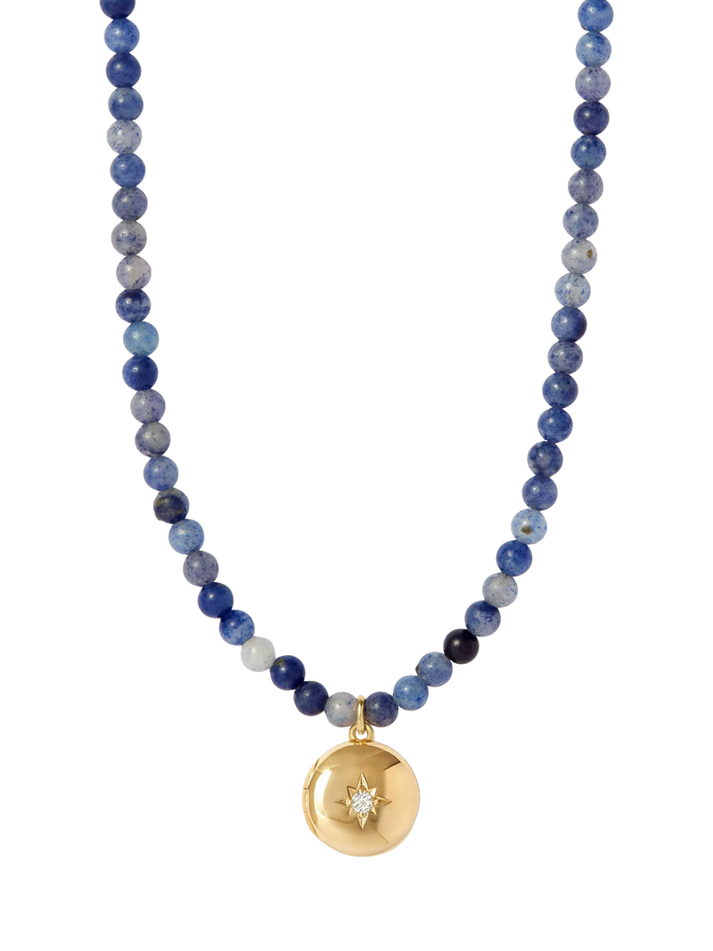 Astley Clarke blue aventurine mini locket necklace - British product