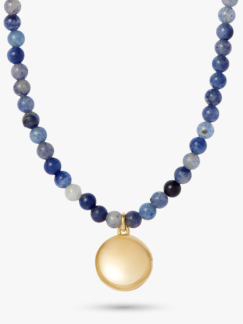 Astley Clarke blue aventurine mini locket necklace - British product