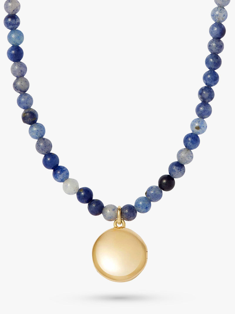 Astley Clarke blue aventurine mini locket necklace - British product
