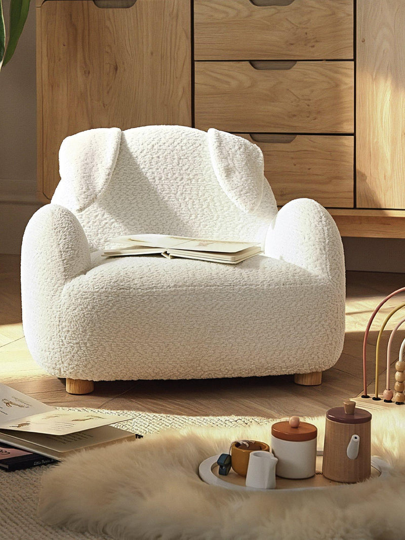CuddleCo Etta Bunny Kids Chair white, imported from the UK