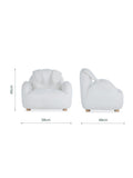 CuddleCo Etta Bunny Kids Chair white, imported from the UK