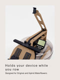 WaterRower vintage oak tablet arm for rowing machines - British product